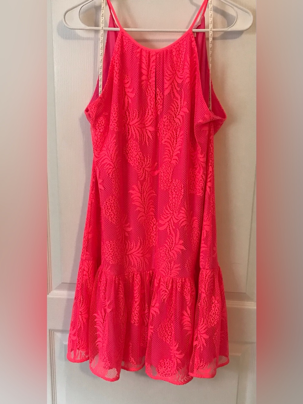 NWT Lilly Pulitzer Neon Pink Lace Mini Dress